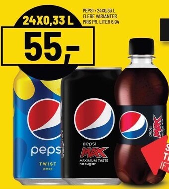Priss Pepsi - 24x0,33 l tilbud