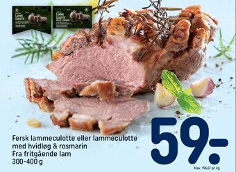REMA 1000 Fersk lammeculotte eller lammeculotte med hvidløg og rosmarin tilbud