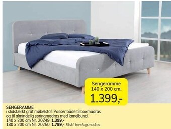 Daells Bolighus Sengeramme tilbud