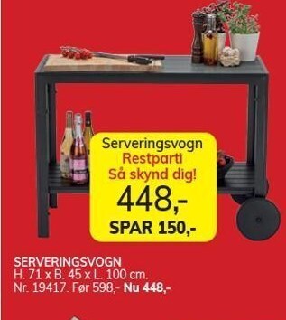 Daells Bolighus Serveringsvogn tilbud