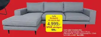 Daells Bolighus Sofa chaiselong tilbud