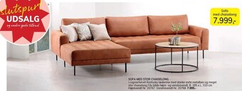 Daells Bolighus Sofa med stor chaiselong tilbud
