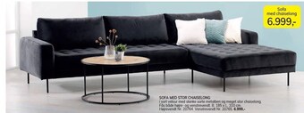 Daells Bolighus Sofa med stor chaiselong tilbud