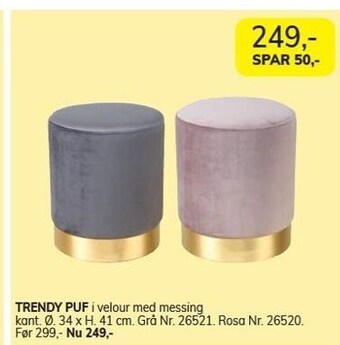 Daells Bolighus Trendy puf tilbud