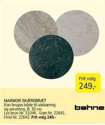 Daells Bolighus Marmor skærebræt tilbud