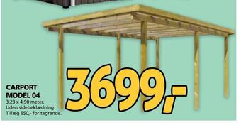 XL-BYG Carport model 04 tilbud