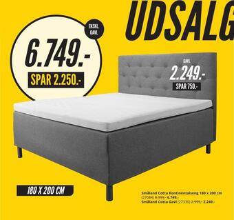 My Home Småland cotta kontinentalseng 180 x 200 cm tilbud