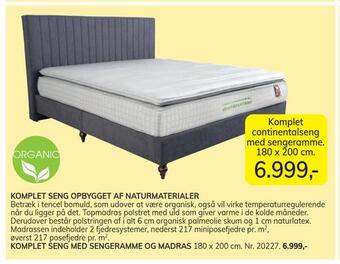 Daells Bolighus Komplet seng med sengeramme og madras tilbud