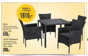 Harald Nyborg Bord + 4 stole tilbud