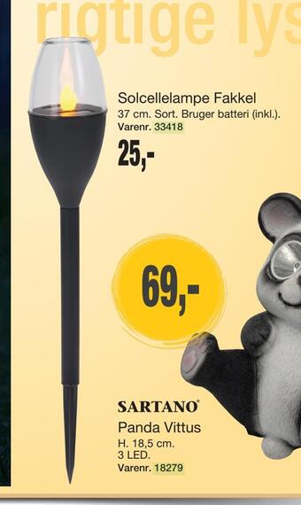 Harald Nyborg Solcellelampe fakkel tilbud