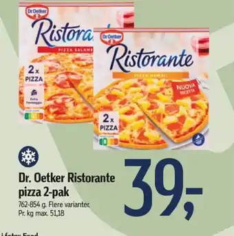Føtex Dr. Oetker Ristorante pizza 2-pak tilbud