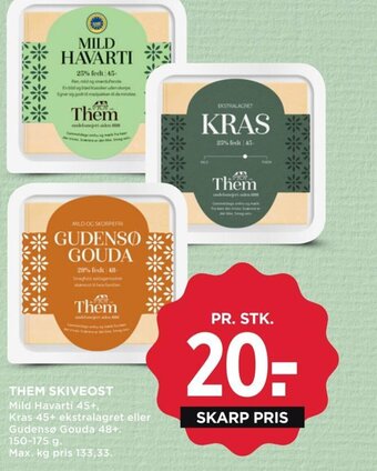 MENY THEM SKIVEOST tilbud