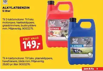 jem & fix ALKYLATBENZIN 5 liter tilbud