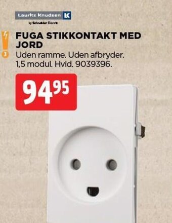 jem & fix FUGA STIKKONTAKT MED JORD tilbud