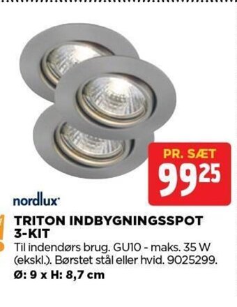 jem & fix TRITON INDBYGNINGSSPOT 3-KIT tilbud