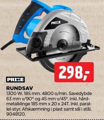 jem & fix RUNDSAV 1300 W. 185 mm tilbud