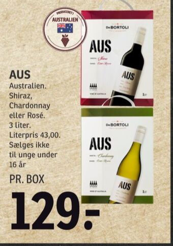 SPAR Ukendt australsk rødvin tilbud