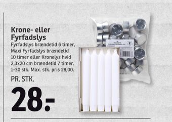 SPAR Ukendt kronelys tilbud