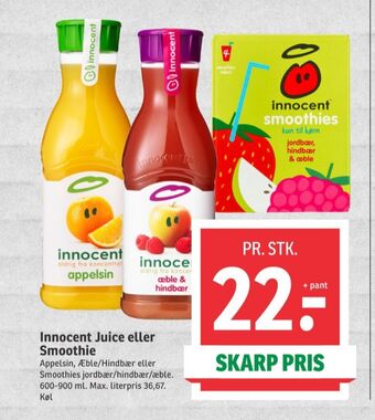 SPAR Kids smoothie jordbær, hindbær & æble tilbud