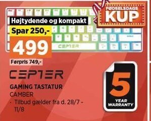 Power Cepter gaming tastatur tilbud
