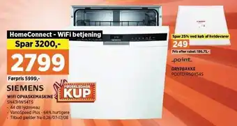 Power Siemens wifi opvaskemaskine eller point drypbakke tilbud