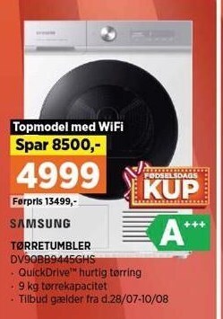 Power Samsung tørretumbler tilbud