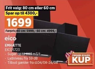 Power Eico emhætte tilbud