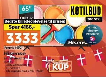 Power Hisense 65 led smart tv tilbud
