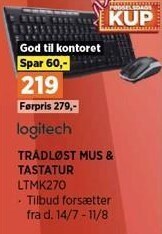 Power Logitech trådløst mus & tastatur tilbud