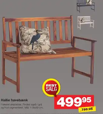 Bauhaus Hallie havebænk tilbud