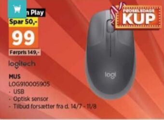 Power Logitech mus tilbud