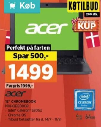 Power Acer bærbar pc tilbud