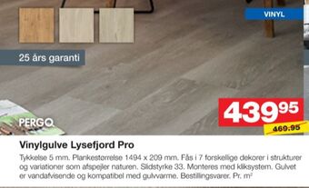 Bauhaus Pergo vinylgulv tilbud