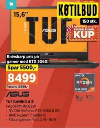 Power Asus bærbar pc tilbud