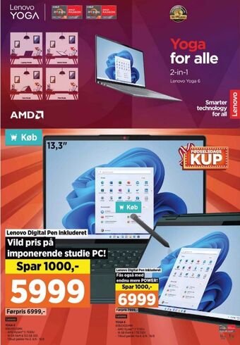 Power Lenovo bærbar pc tilbud