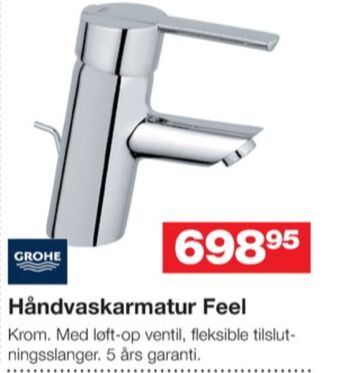 Bauhaus Grohe håndvaskarmatur tilbud