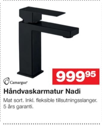 Bauhaus Camargue håndvaskarmatur tilbud