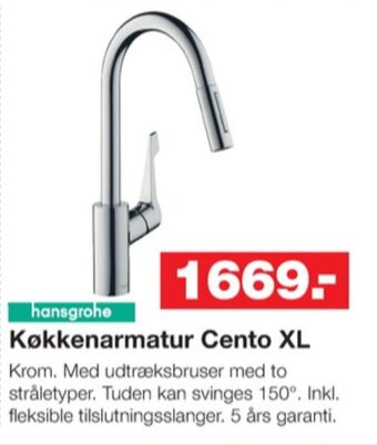 Bauhaus Hansgrohe køkkenarmatur tilbud