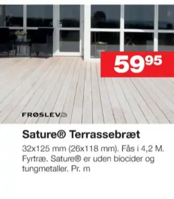 Bauhaus Sature terrassebrædder tilbud
