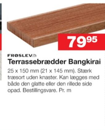 Bauhaus Frøslev træ a/s terrassebrædder tilbud