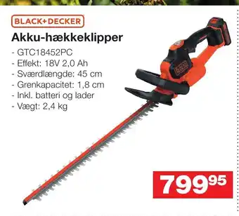 Bauhaus BLACK+DECKER Akku-hækkeklipper tilbud