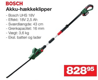 Bauhaus BOSCH Akku-hækkeklipper tilbud