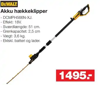 Bauhaus DEWALT Akku hækkeklipper tilbud