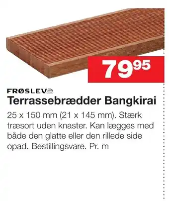 Bauhaus Terrassebrædder Bangkirai tilbud
