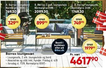 Bilka Barrax loungebord tilbud