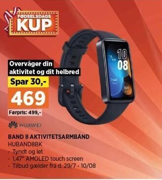 Power Huawei band 8 aktivitetsarmbånd tilbud