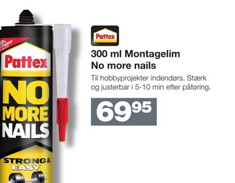 Bauhaus 300 ml Montagelim No more nails tilbud
