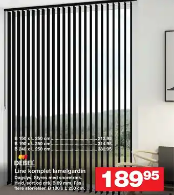 Bauhaus DEBEL Line komplet lamelgardin tilbud