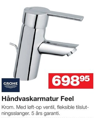 Bauhaus Håndvaskarmatur Feel tilbud