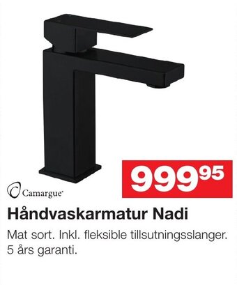 Bauhaus Håndvaskarmatur Nadi tilbud